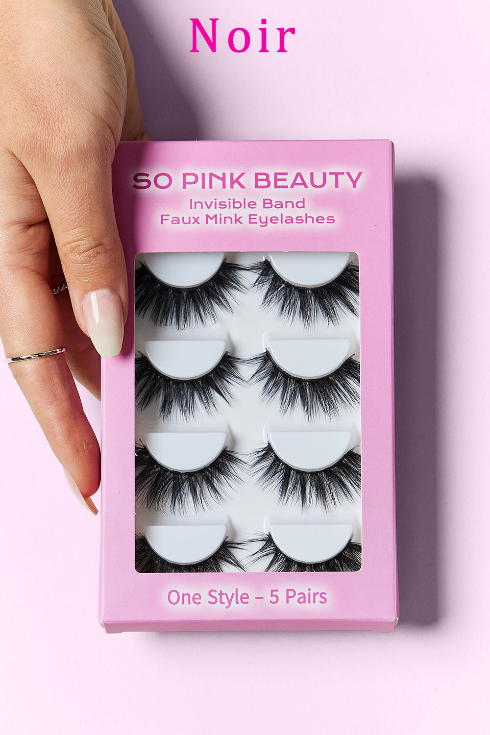 SO PINK BEAUTY Wimpern aus künstlichem Nerz, 5 Paar