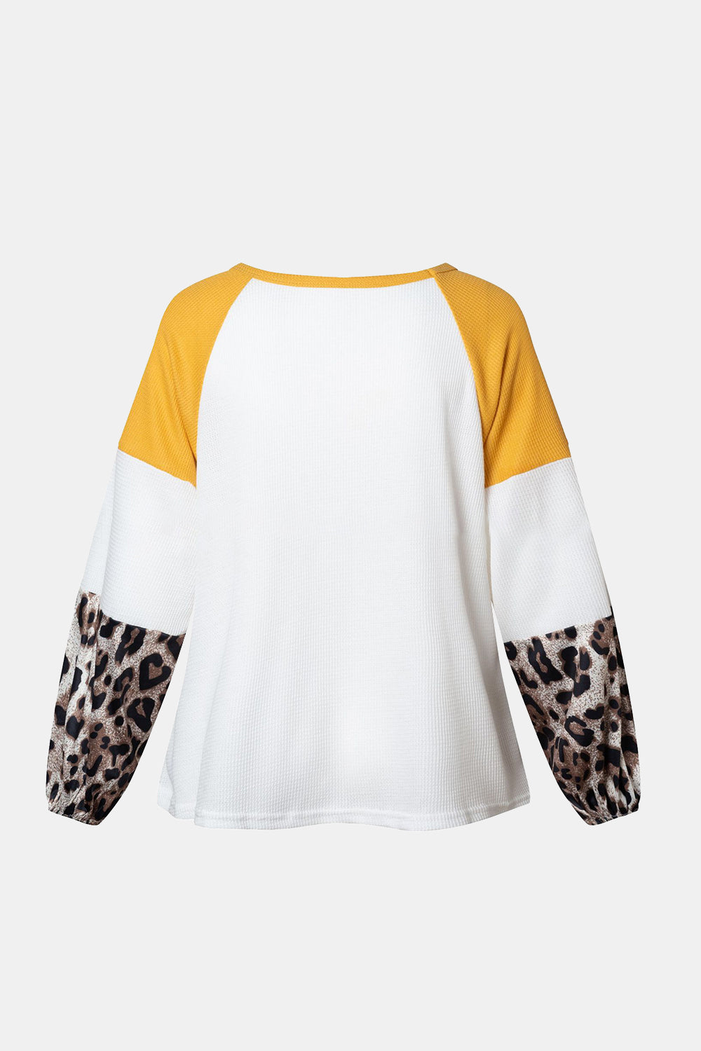 Twisted Color Block Round Neck Long Sleeve T-Shirt