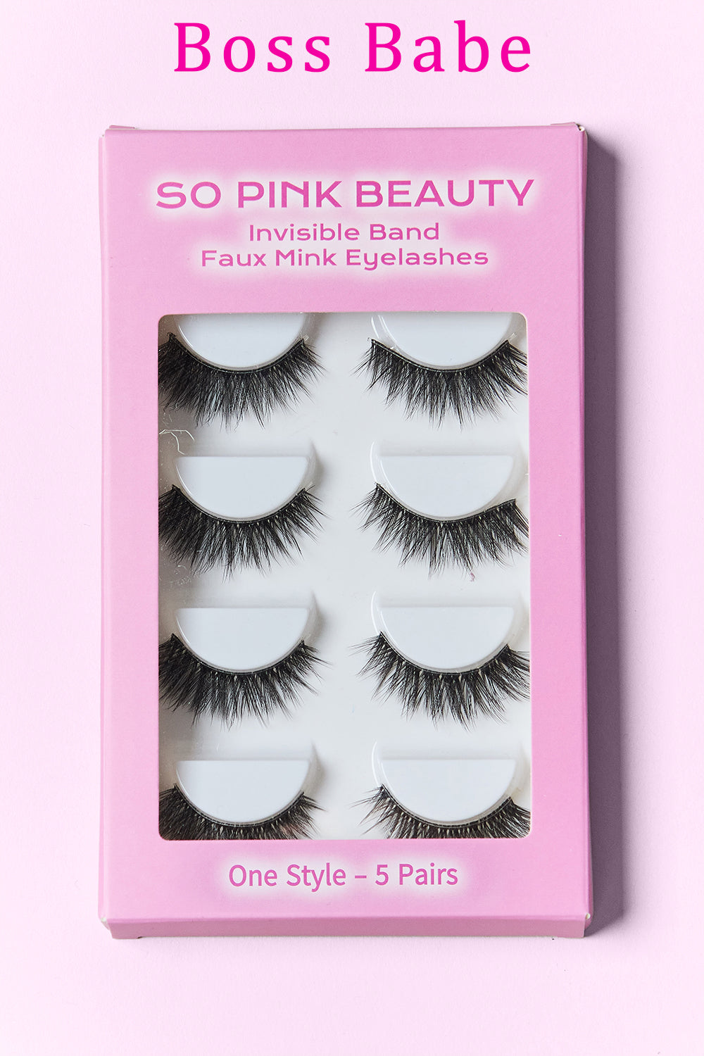 SO PINK BEAUTY Wimpern aus künstlichem Nerz, 5 Paar