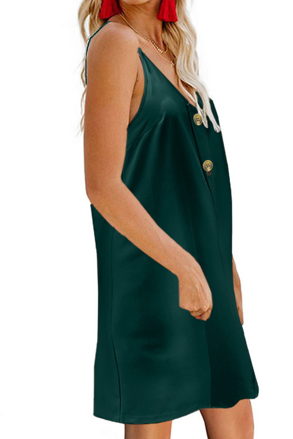 Mini-Camisole-Kleid mit V-Ausschnitt