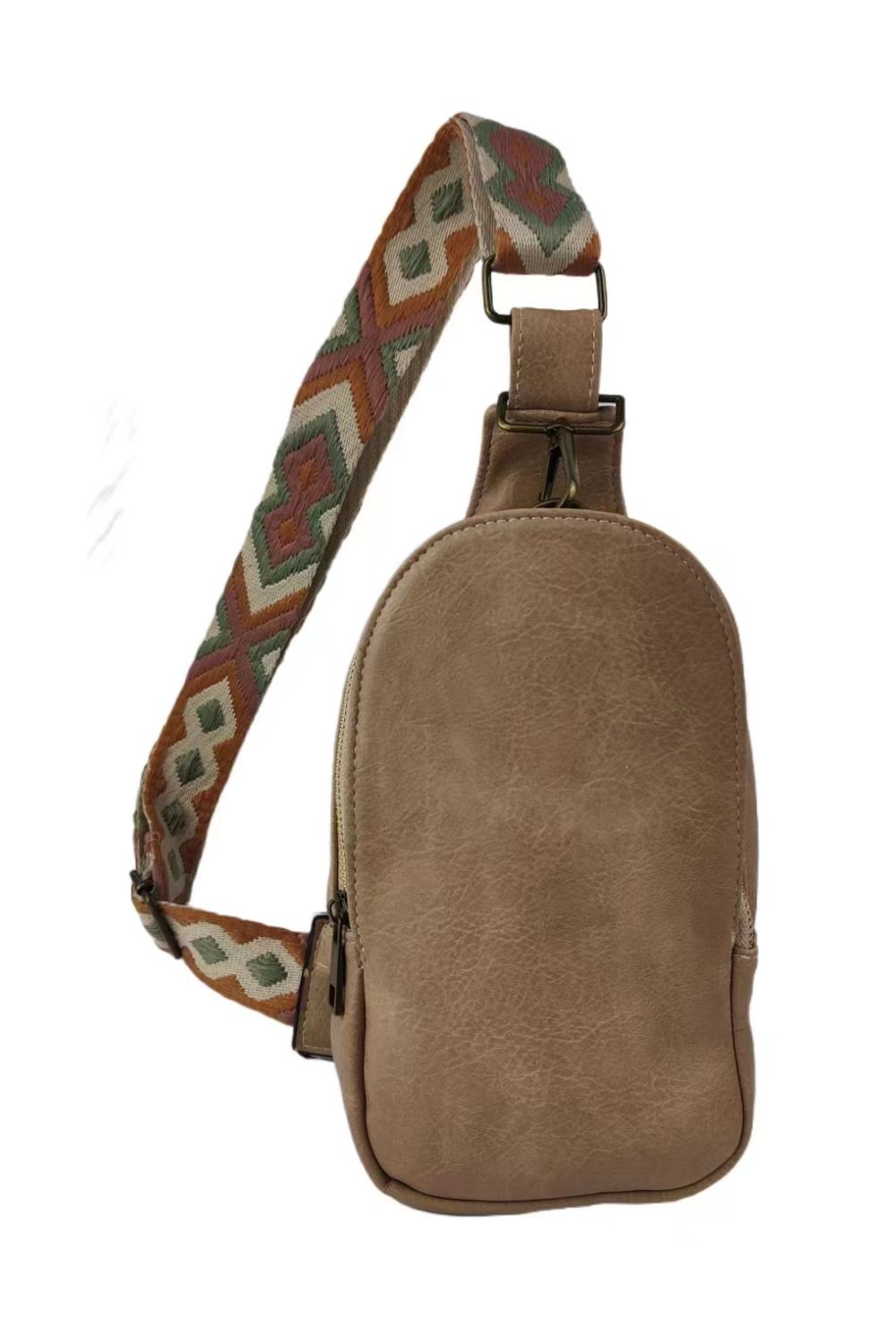 Schultertasche aus PU-Leder mit verstellbarem Riemen und zufälligem Muster