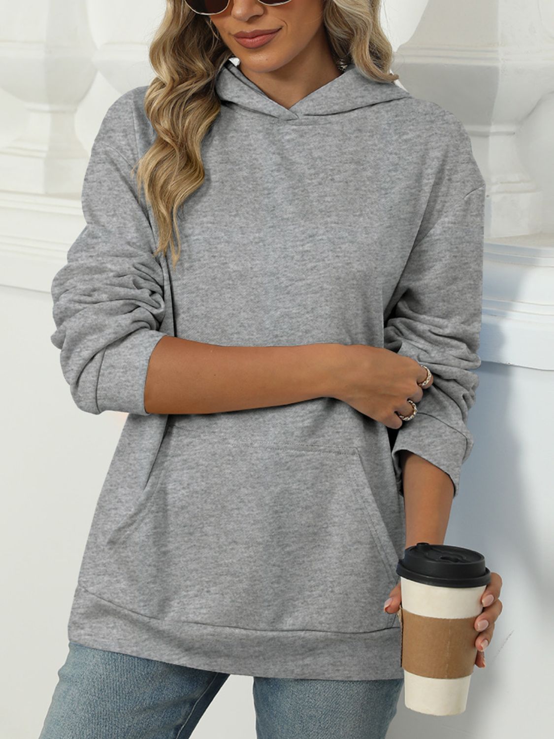 Pocketed Long Sleeve Hoodie