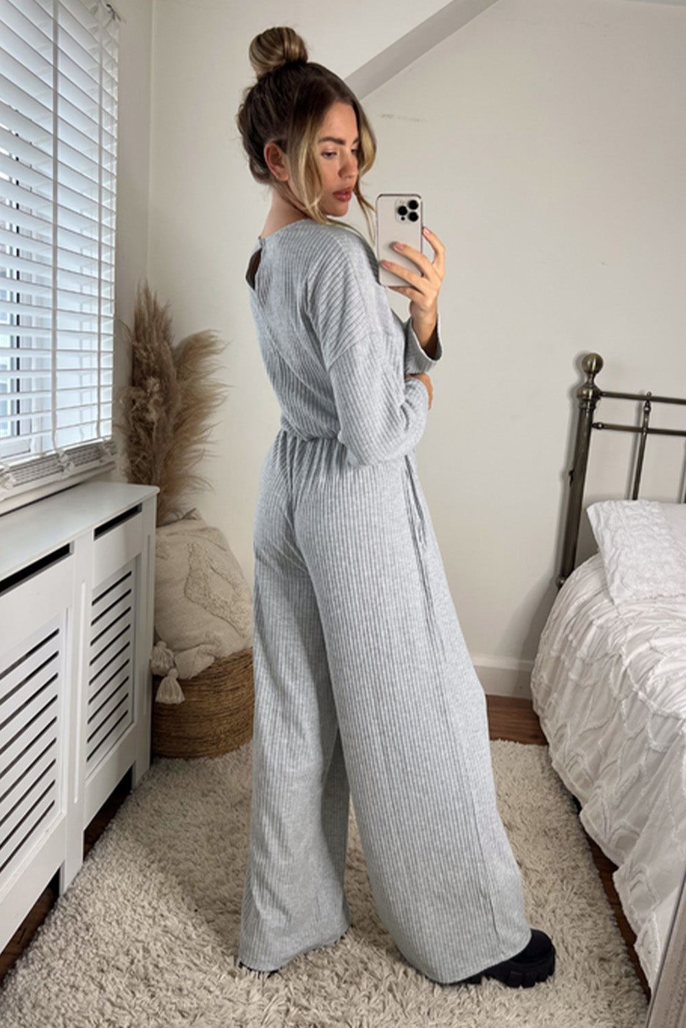 Long Sleeve Round Neck Jumpsuit