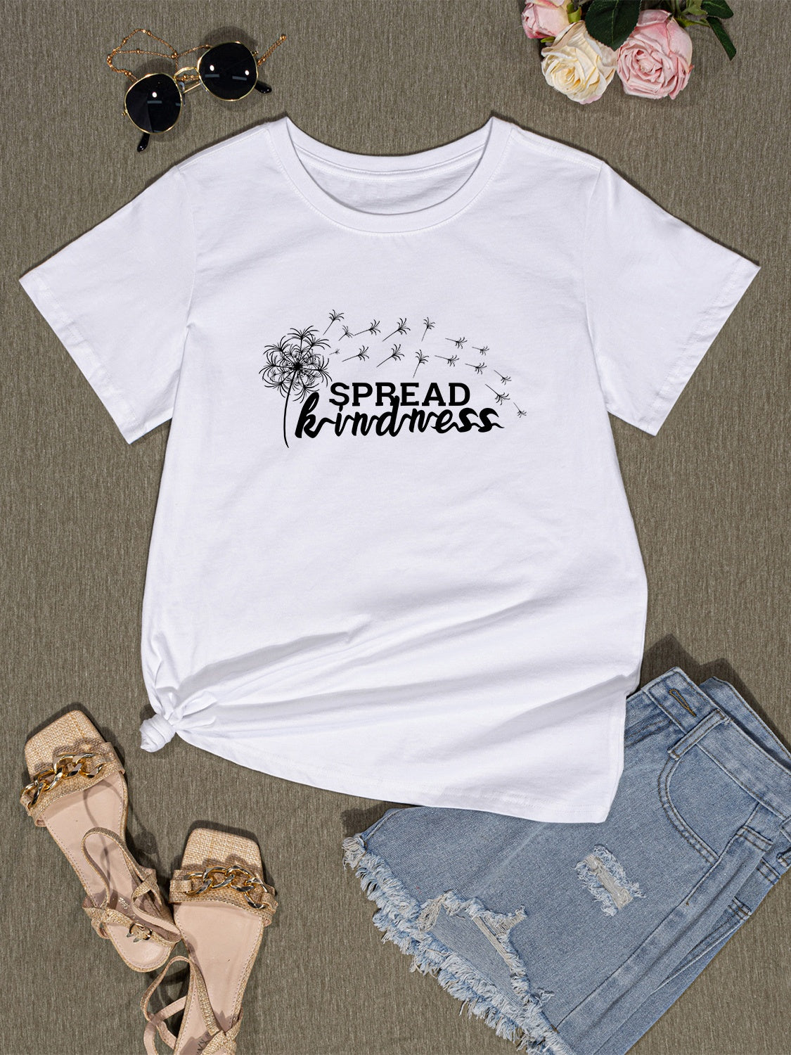 SPREAD KINDNESS Round Neck T-Shirt