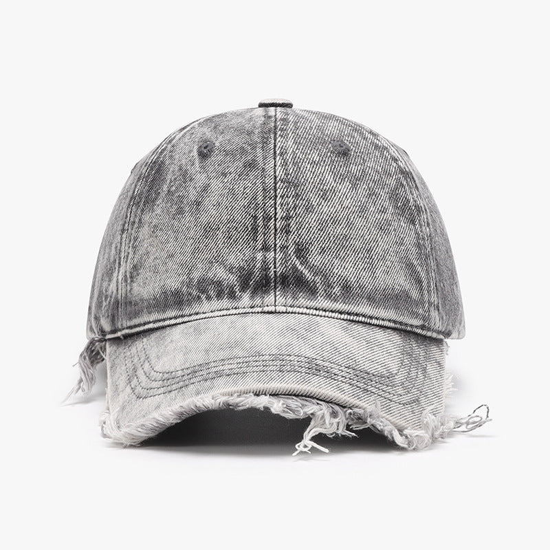 Raw Hem Cotton Baseball Cap