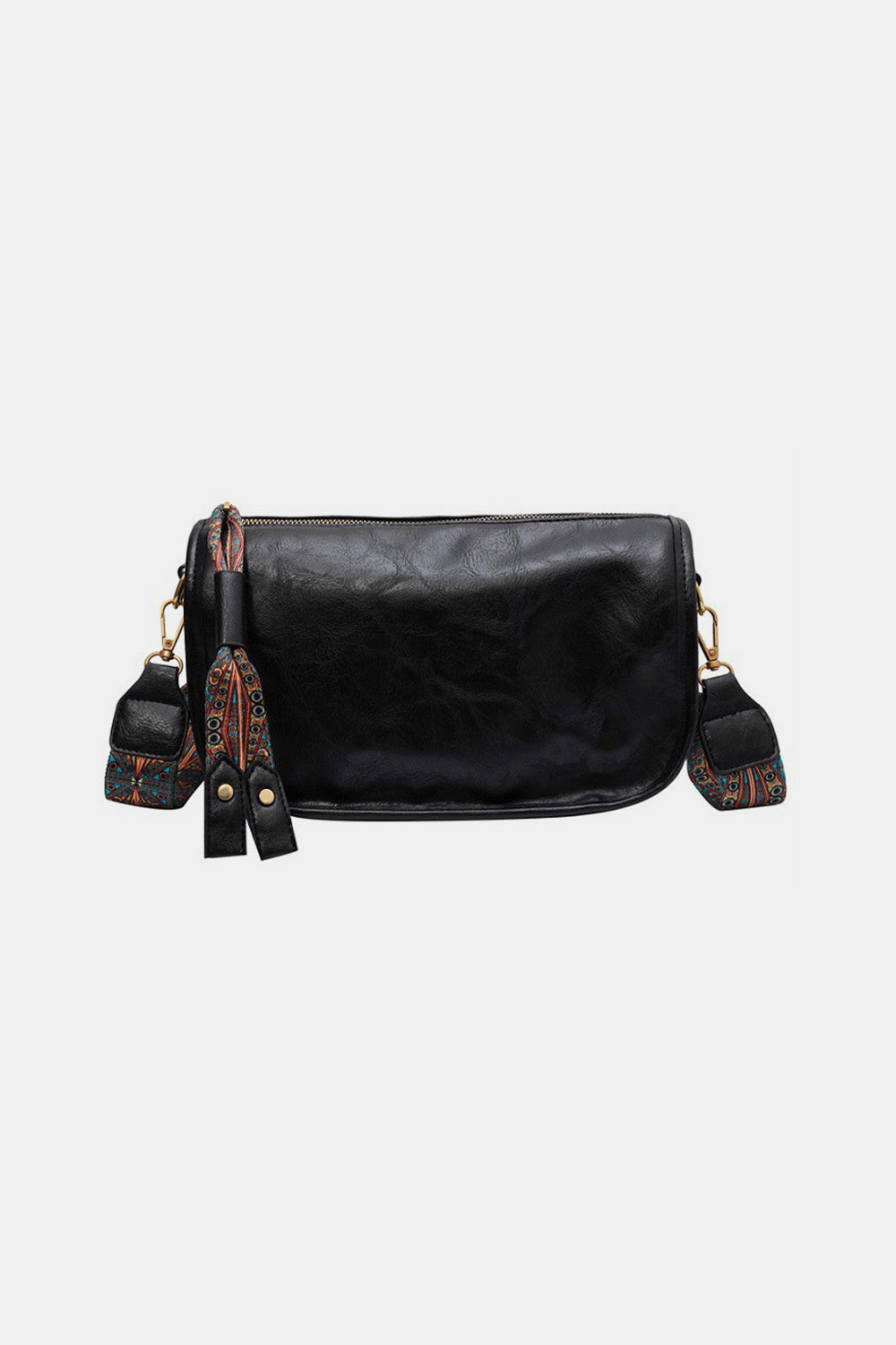 Zenana Pattern Strap Zipper Shoulder Bag