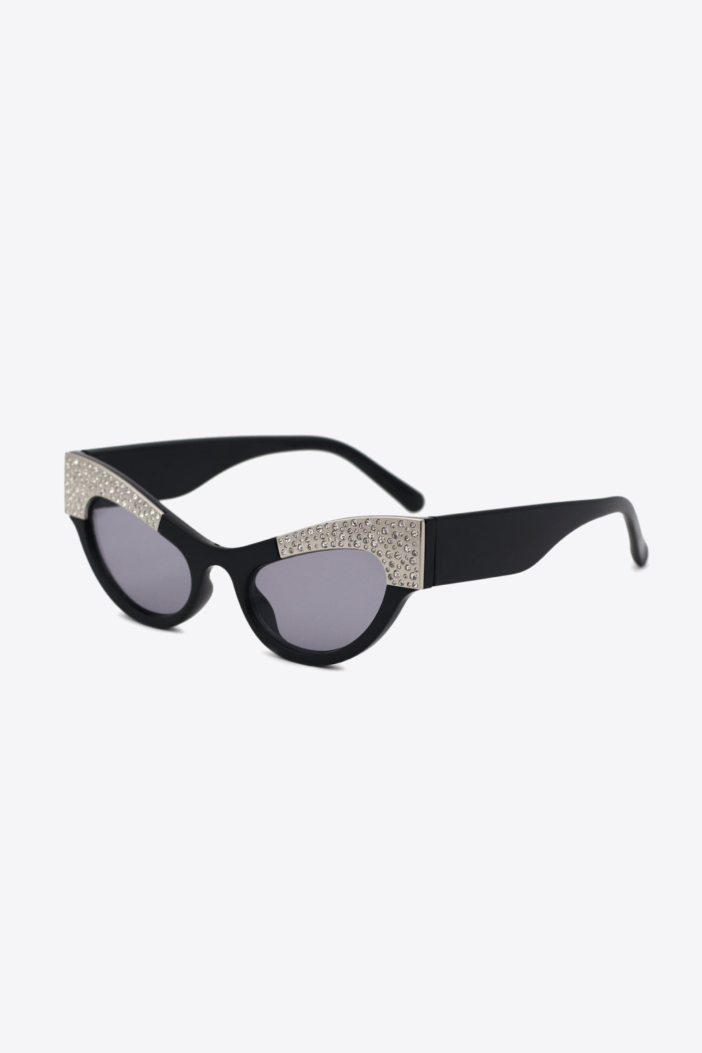 UV400-Sonnenbrille im Cat-Eye-Stil mit Strassbesatz