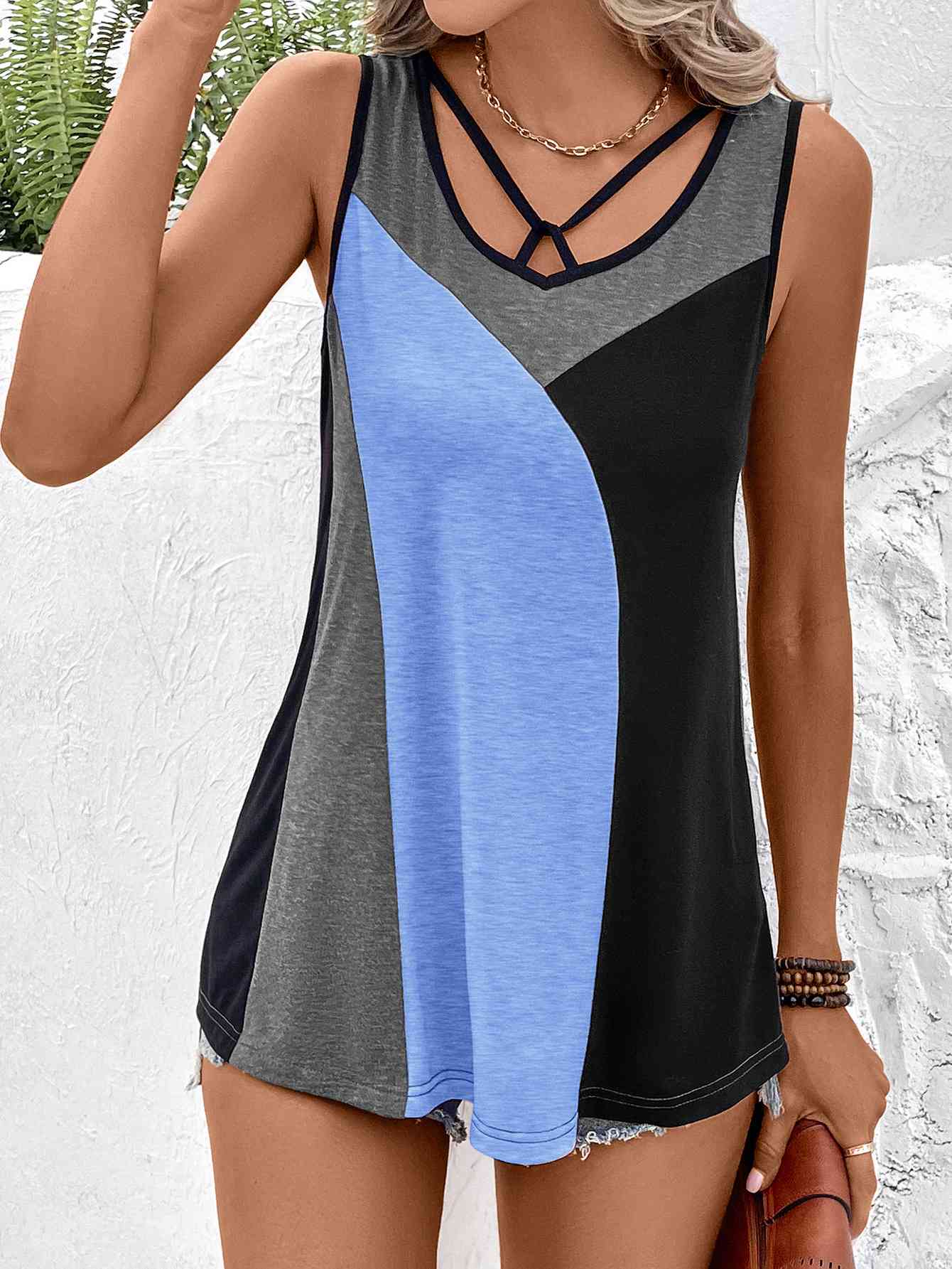 Tanktop mit Farbblockdesign