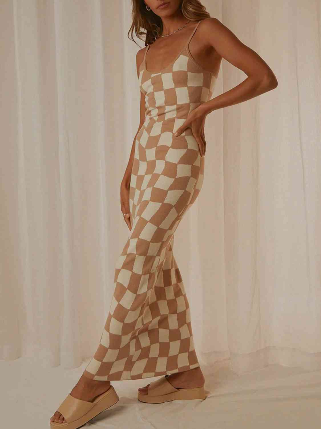 Maxi-Pulloverkleid mit Spaghettiträgern