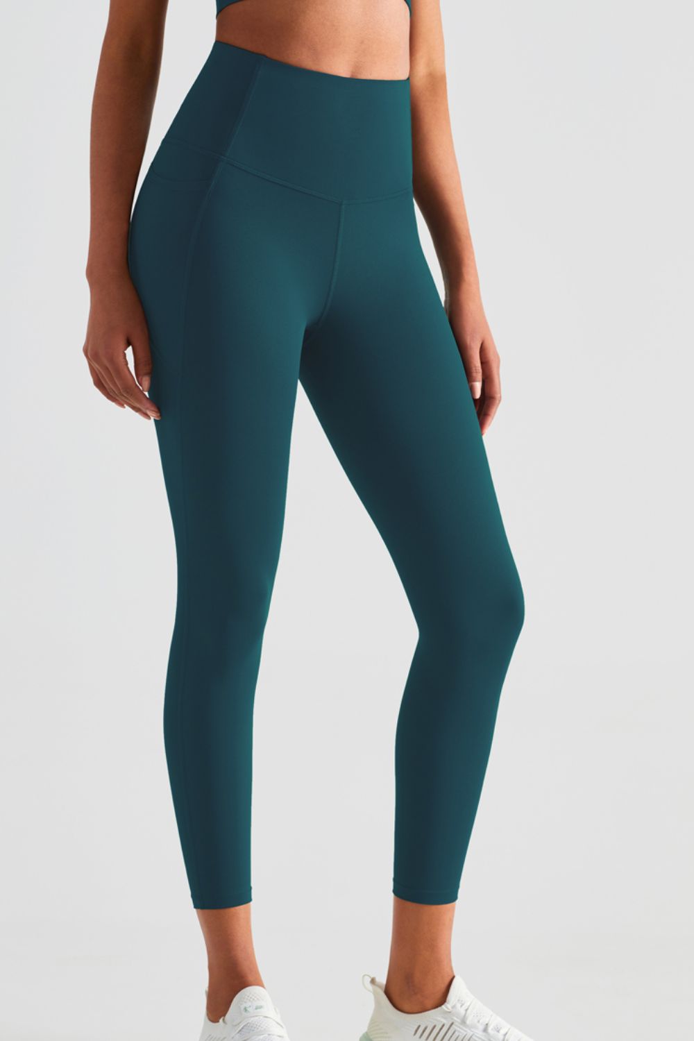 Sportleggings mit breitem Bund und Taschen