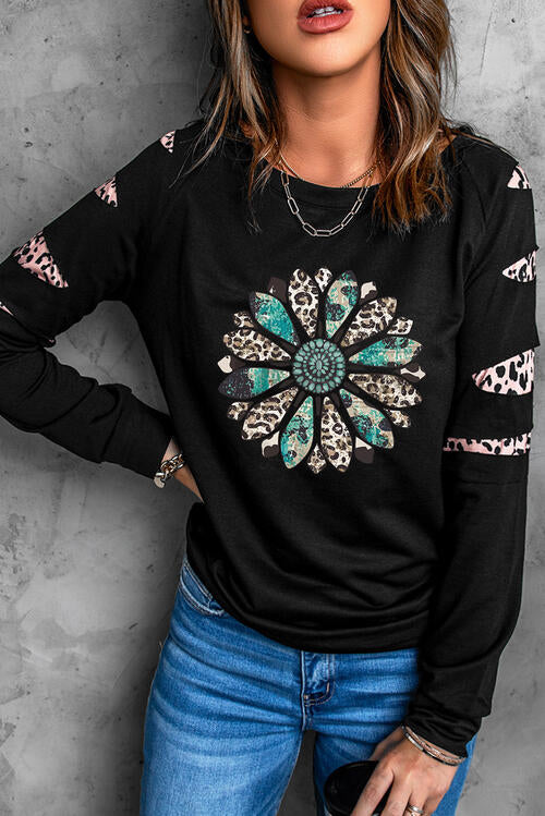 Sweatshirt mit Leopardenmuster