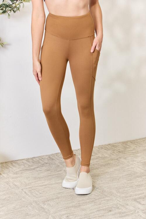 Zenana Leggings in voller Größe mit breitem Bund und hoher Taille