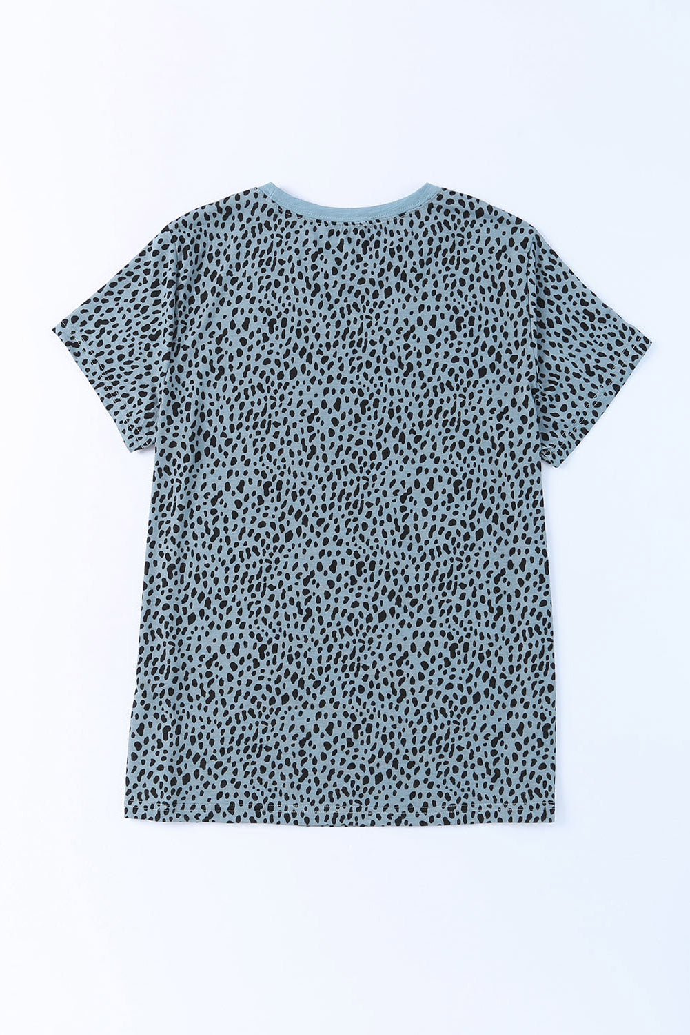 Kurzärmliges T-Shirt mit Rundhalsausschnitt und Animalprint