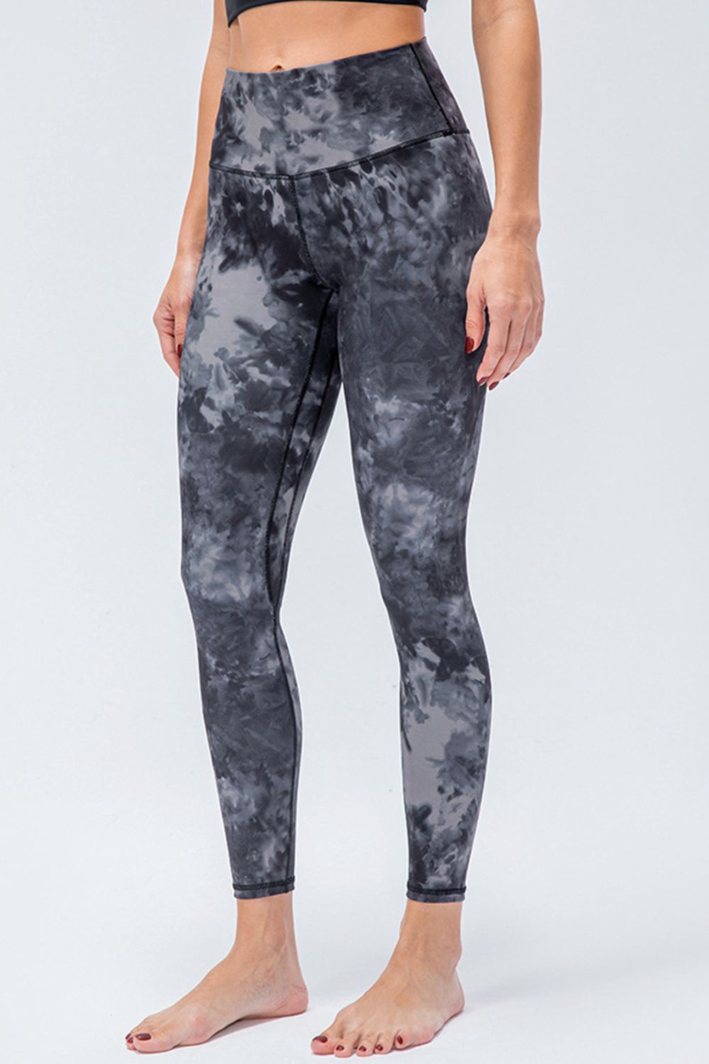 Aktiv-Leggings mit schmaler Passform und breitem Bund