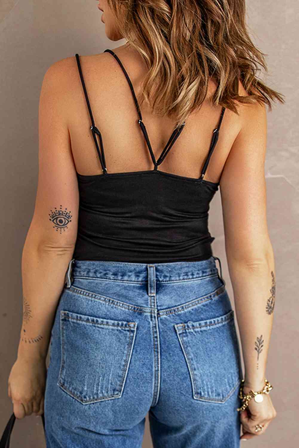 Camisole-Top aus Spitze mit doppelten Spaghettiträgern