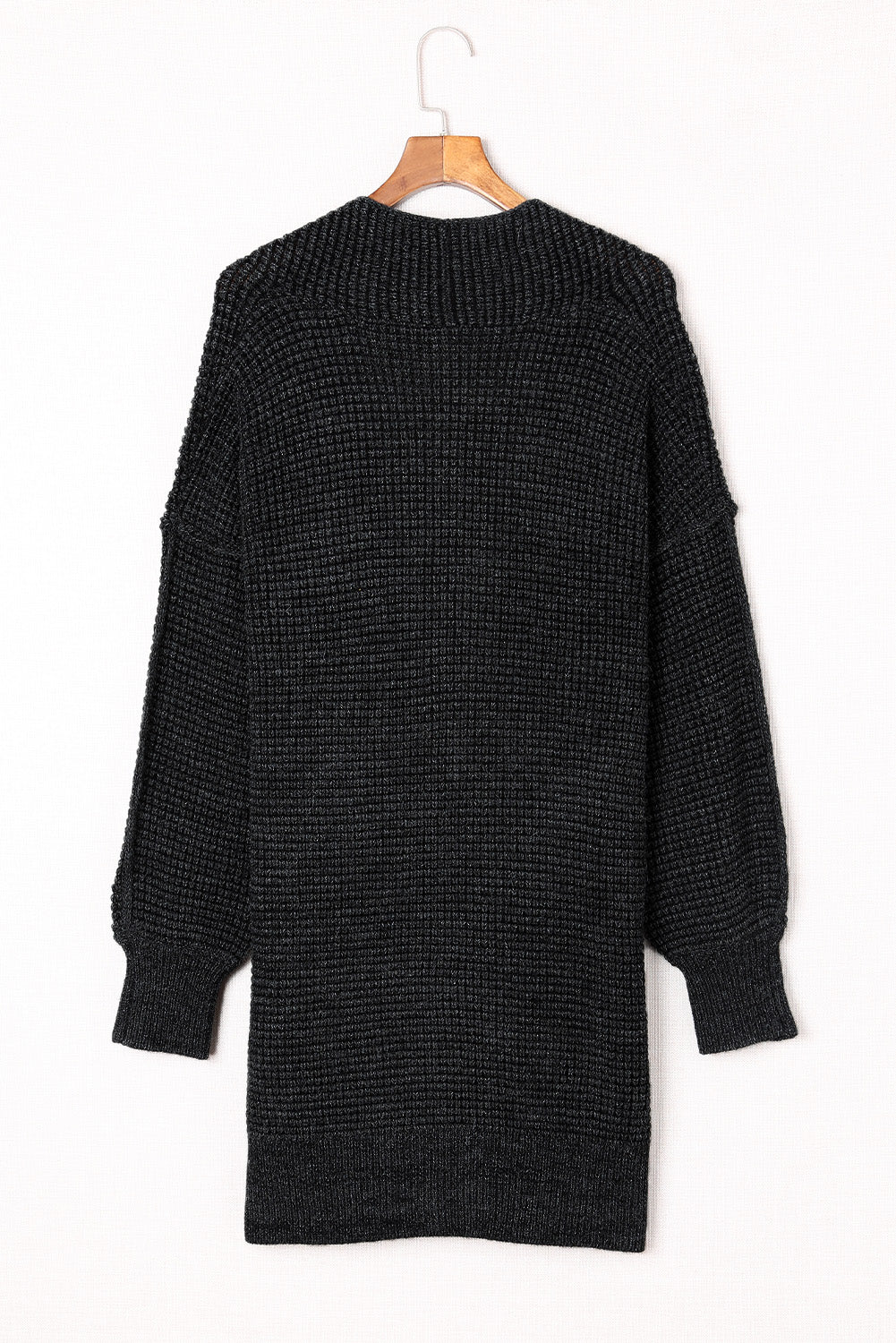 Woven Right – Melierter Longline-Cardigan mit offener Vorderseite