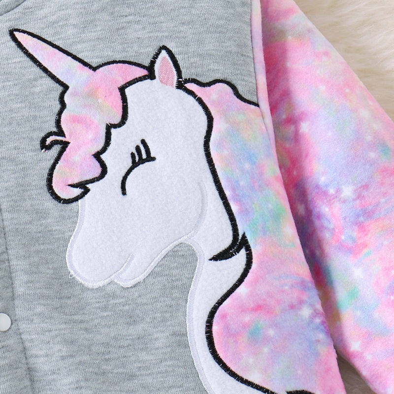 Chaqueta de manga larga con estampado de unicornio