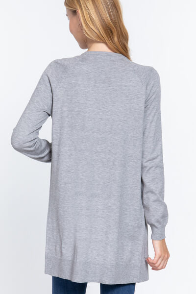 ACTIVE BASIC Strickjacke mit offener Vorderseite und langen Ärmeln