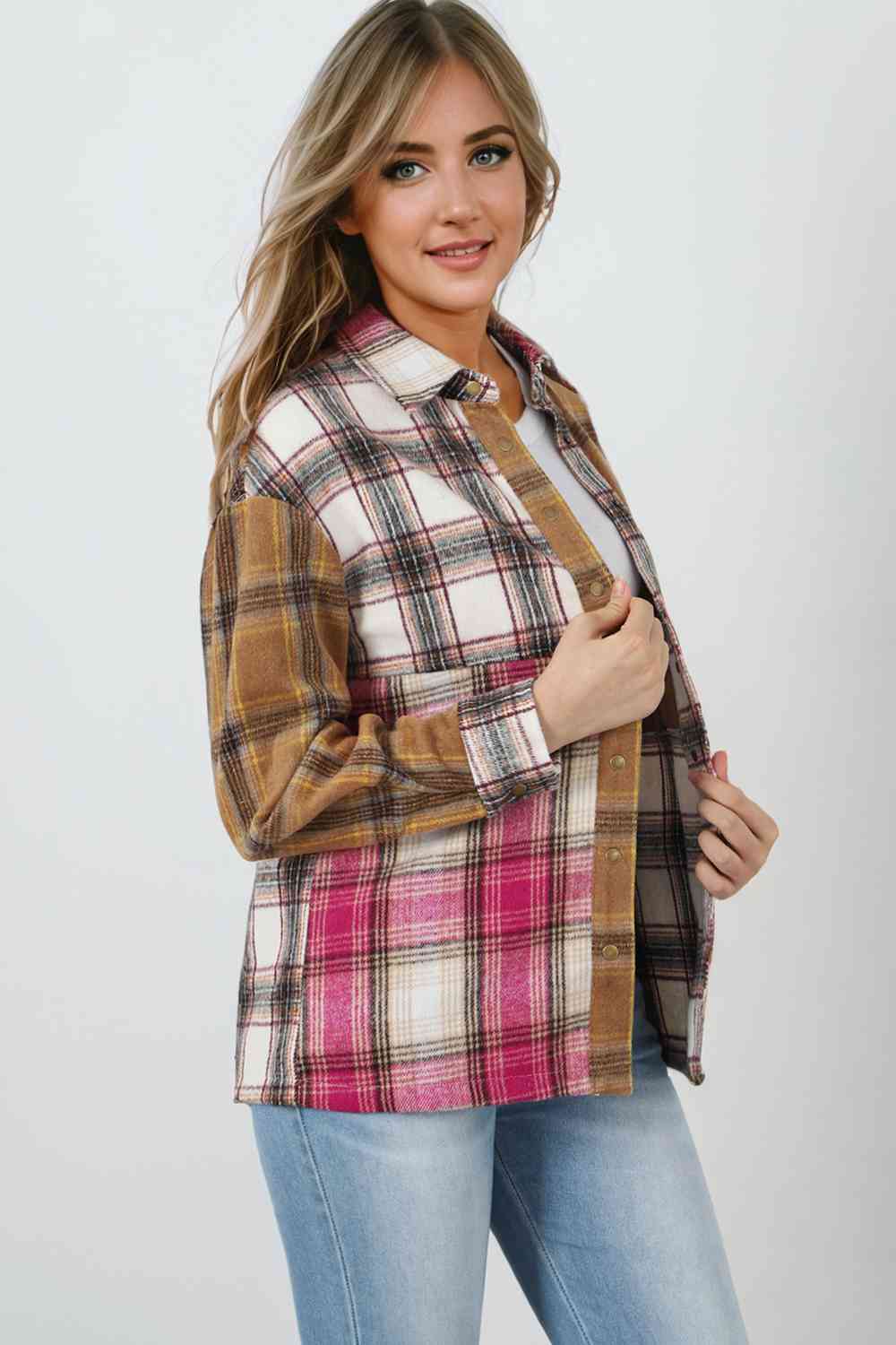 Chaqueta estilo camisa a cuadros