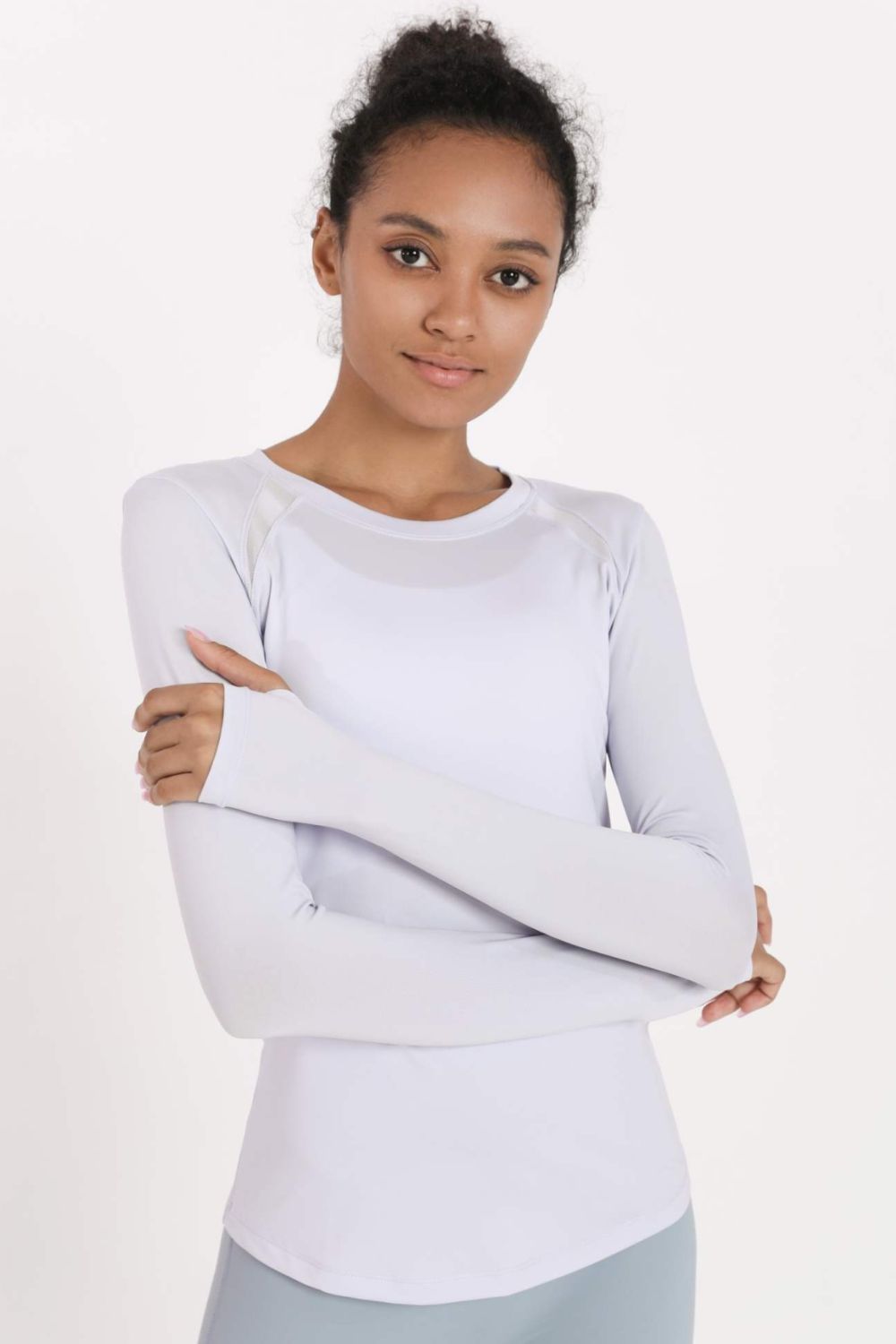 Quick-Dye Curved Hem Sports Top