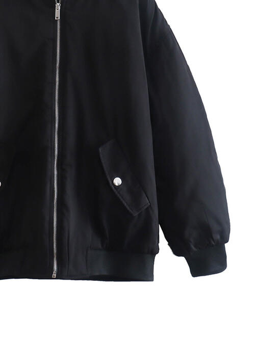 Zip Up Baseball Collar Puffer Jacket