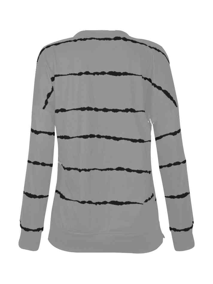 Gestreiftes Rundhals-Sweatshirt