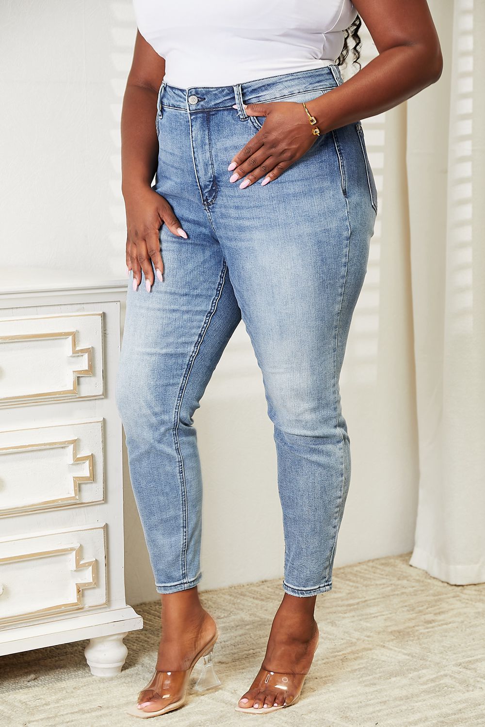 Judy Blue Full Size High Waist Tummy Control Vintage Skinny Jeans