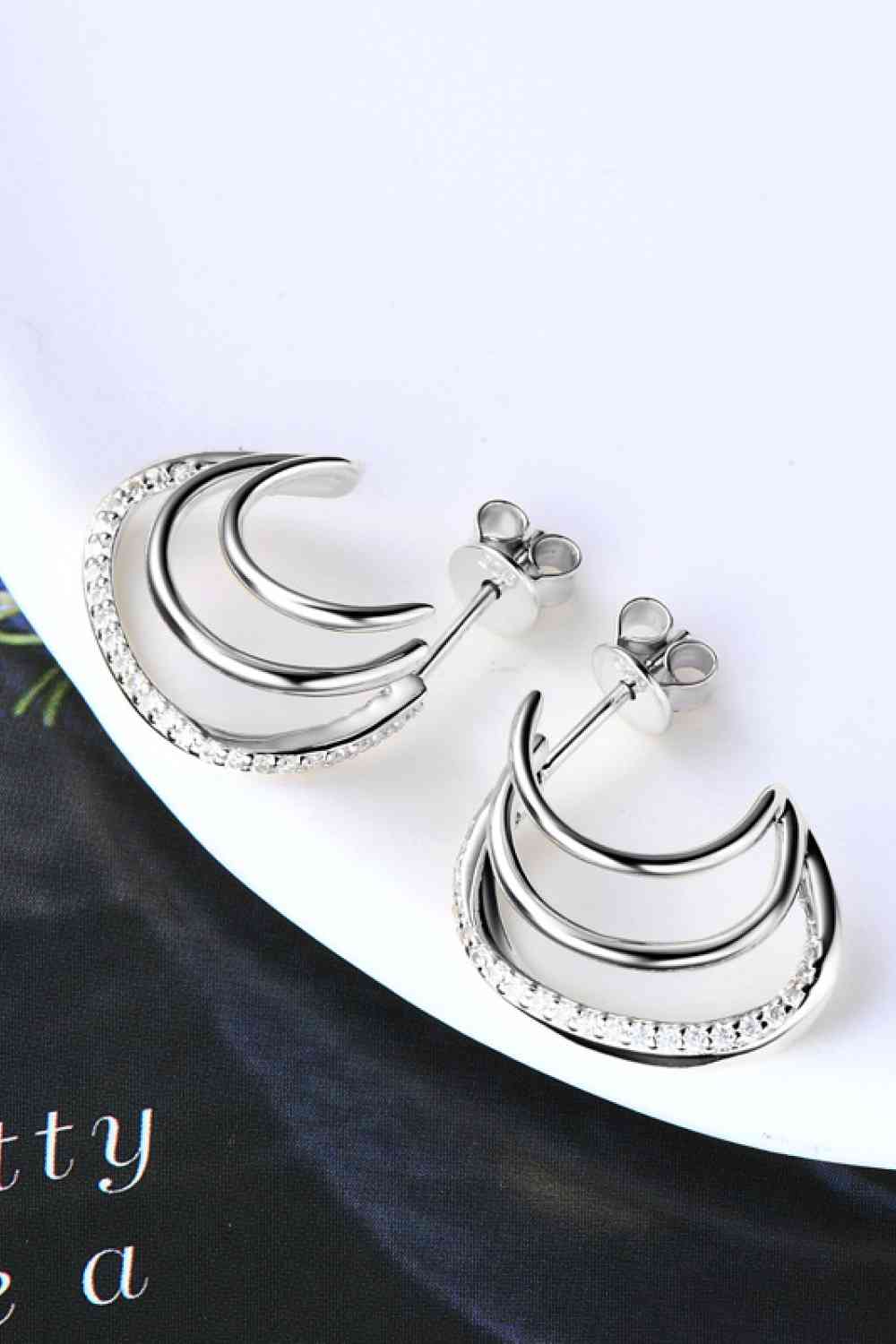 Moissanit 925 Sterling Silber Ohrringe