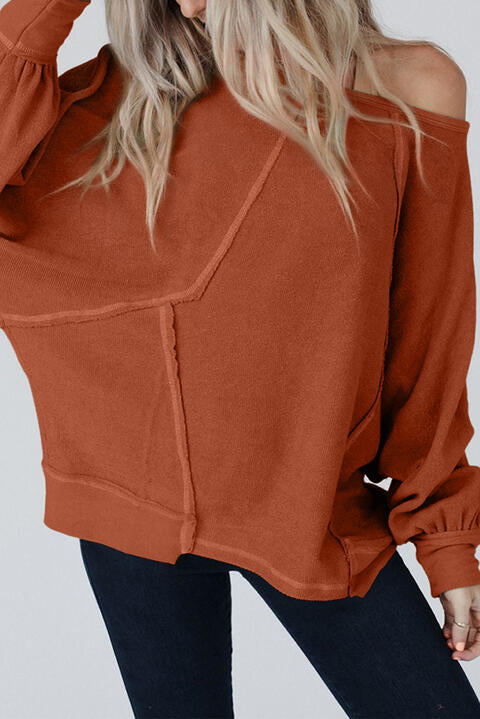 Langärmlige Bluse mit Naht-Detail