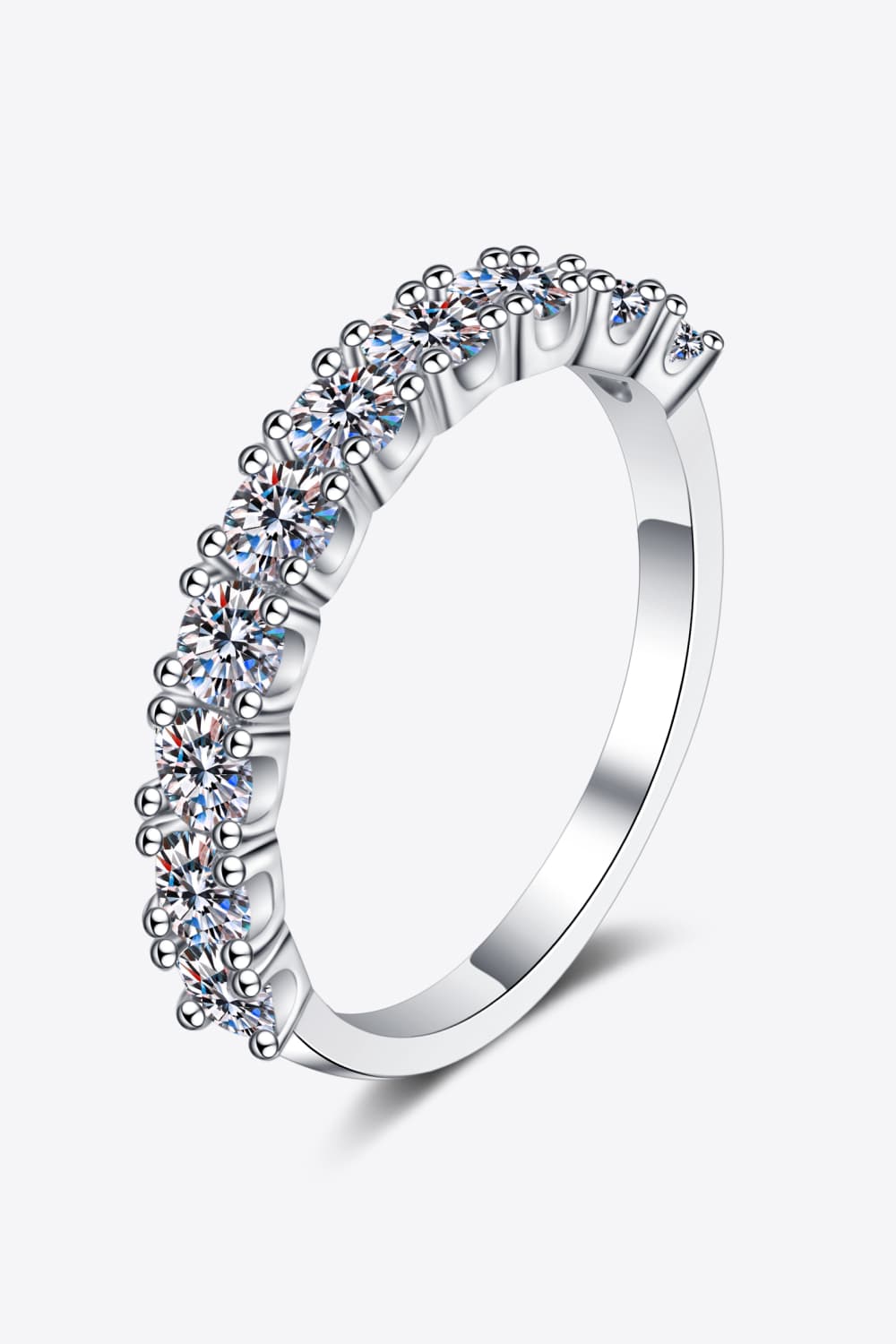 1 Karat Moissanit Halb-Eternity-Ring