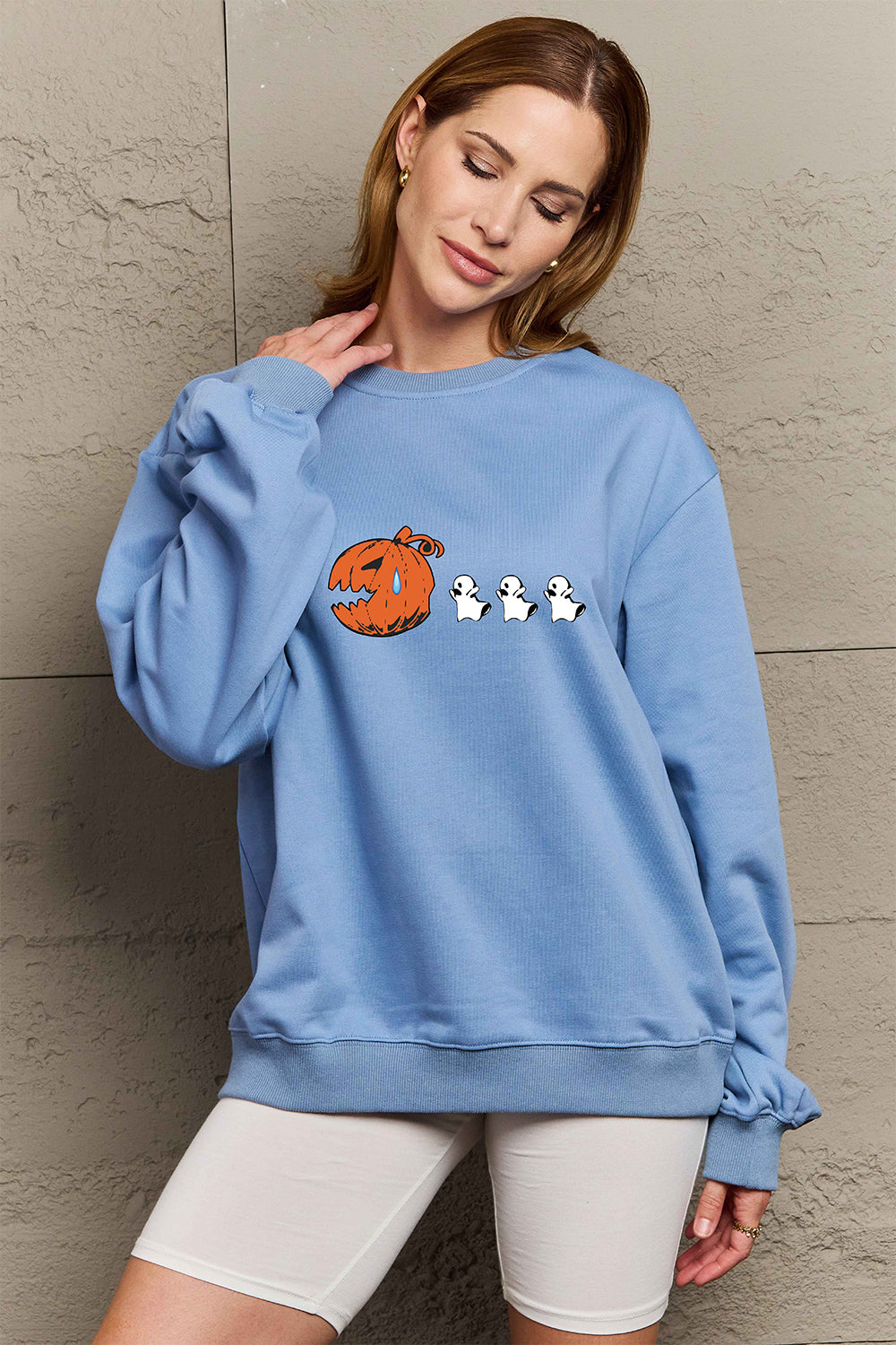 Simply Love – Sweatshirt mit überschnittenen Schultern und Grafik in voller Größe