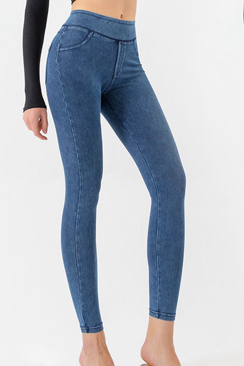 Skinny-Jeans mit hoher Taille