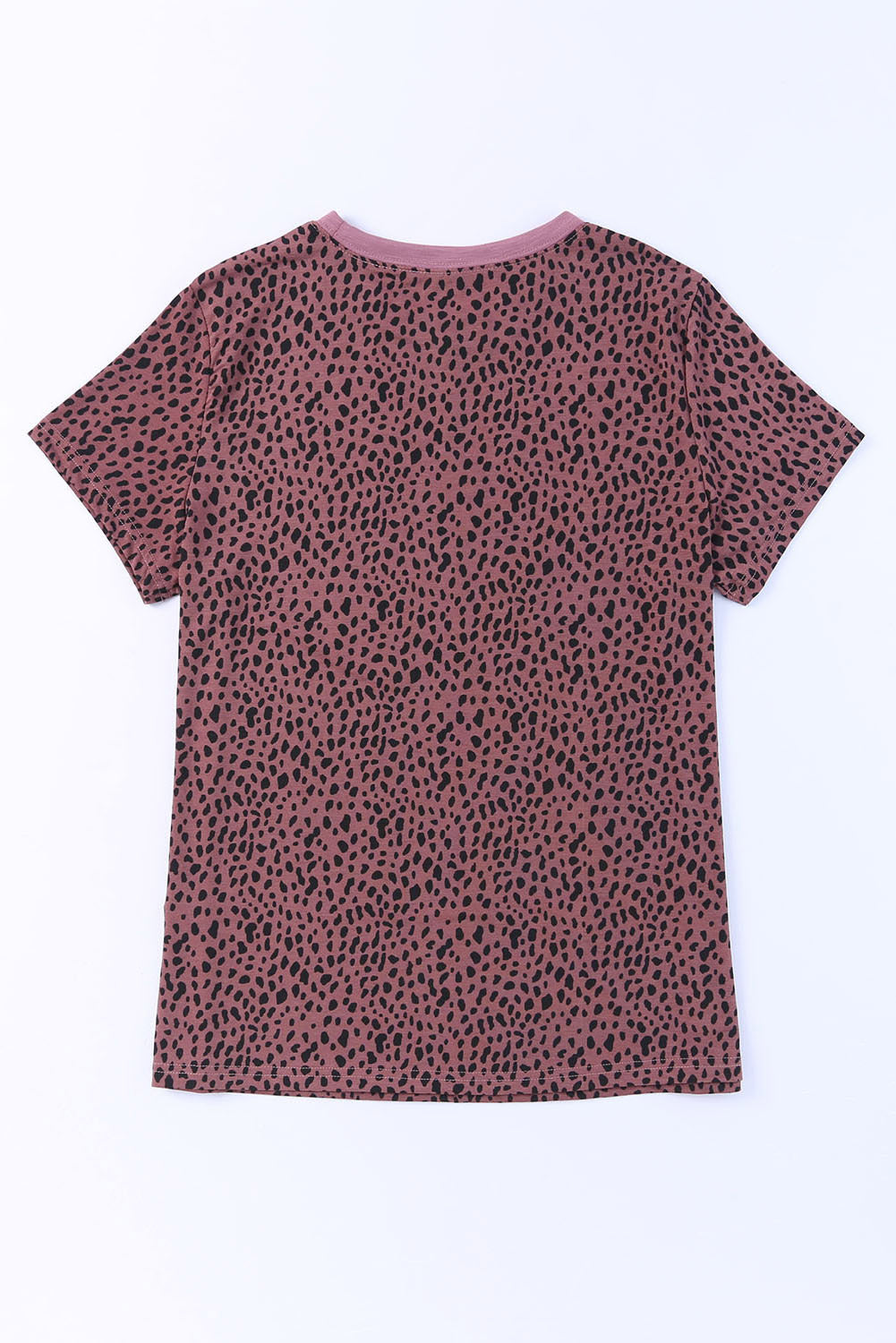 Kurzärmliges T-Shirt mit Rundhalsausschnitt und Animalprint