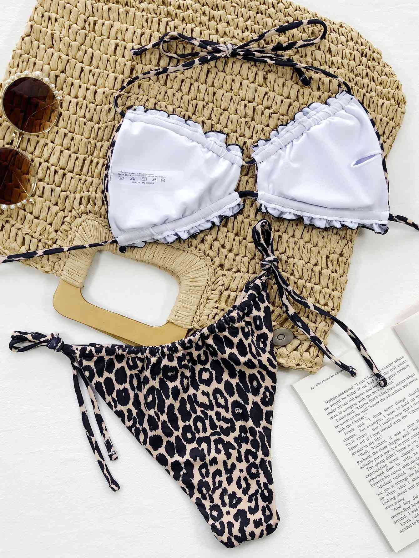 Neckholder-Bikini-Set mit Rüschen und Triangel