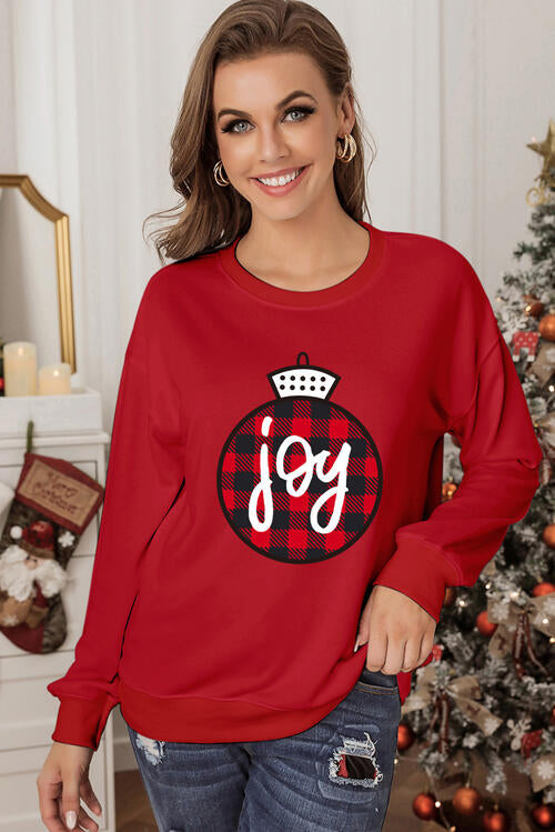 JOY Round Neck Long Sleeve Sweatshirt