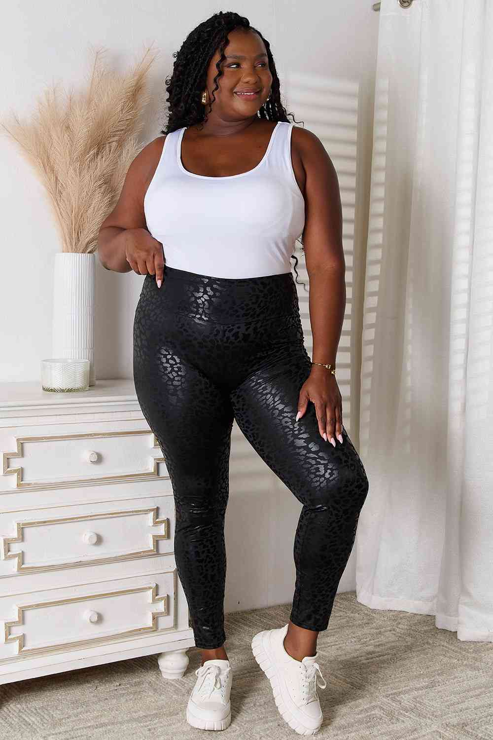 Leggings mit hoher Taille von Double Take