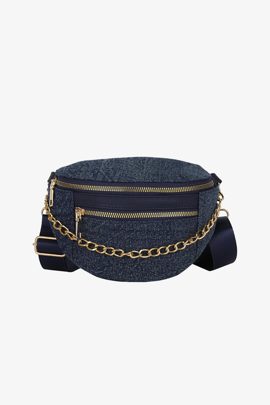 Schultertasche aus Denim