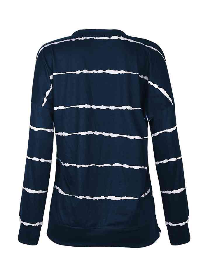 Gestreiftes Rundhals-Sweatshirt