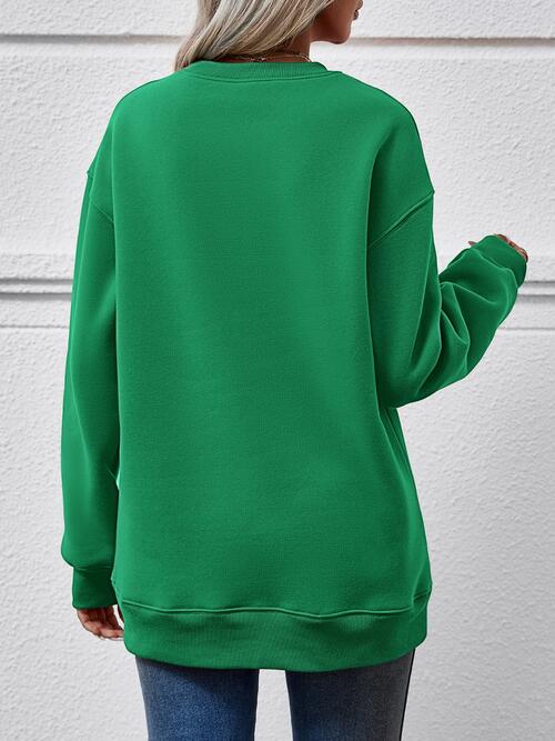 MERRY AND BRIGHT Round Neck Sweatshirt