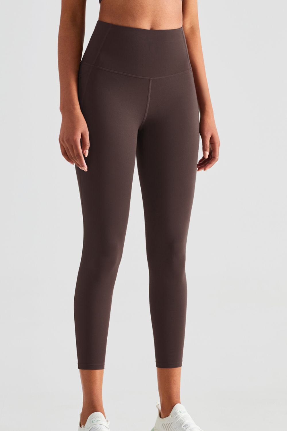 Sportleggings mit breitem Bund und Taschen