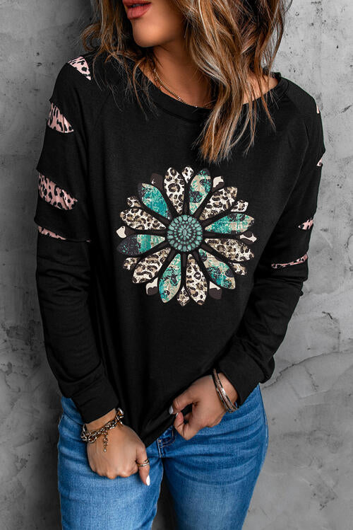 Sweatshirt mit Leopardenmuster