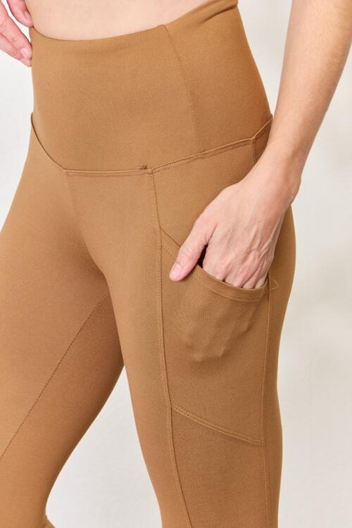 Zenana Leggings in voller Größe mit breitem Bund und hoher Taille