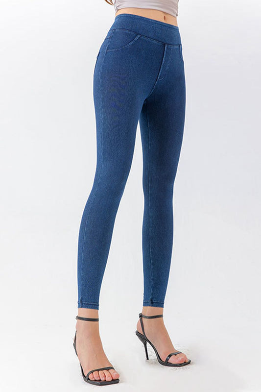 Skinny-Jeans mit hoher Taille