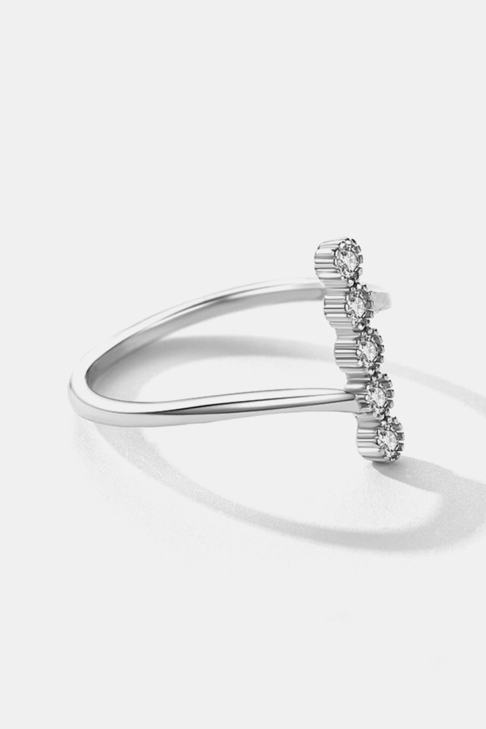 925 Sterling Silber Fünf Zirkon Steine ​​Ring