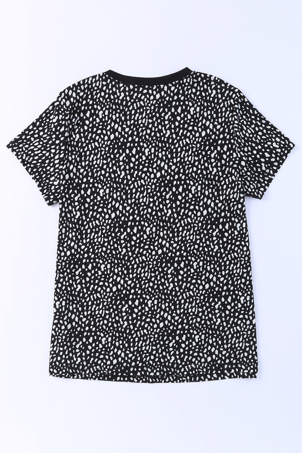 Kurzärmliges T-Shirt mit Rundhalsausschnitt und Animalprint