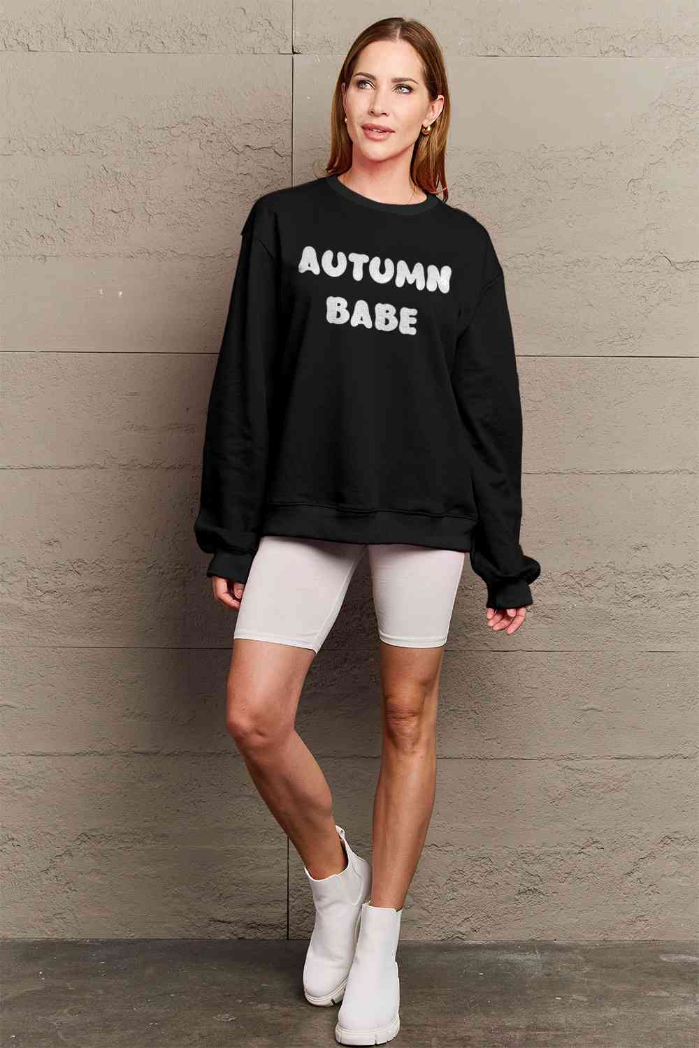 Simply Love – Sweatshirt mit Grafik „AUTUMN BABE“ in voller Größe