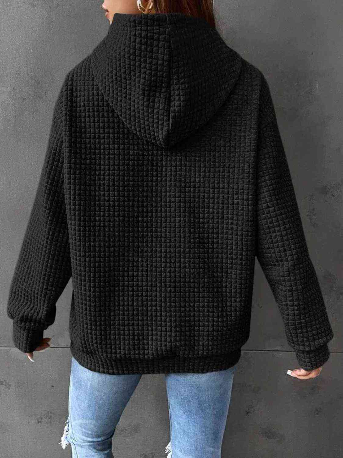 FALL VIBES Grafik-Kapuzenpullover mit Fronttasche