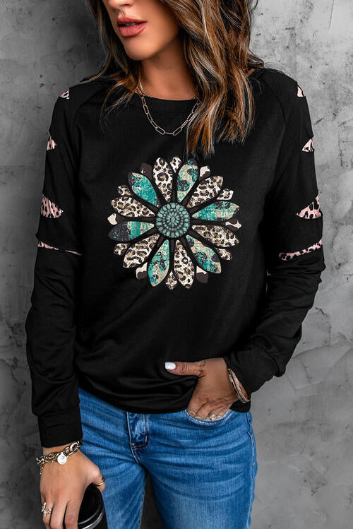 Sweatshirt mit Leopardenmuster