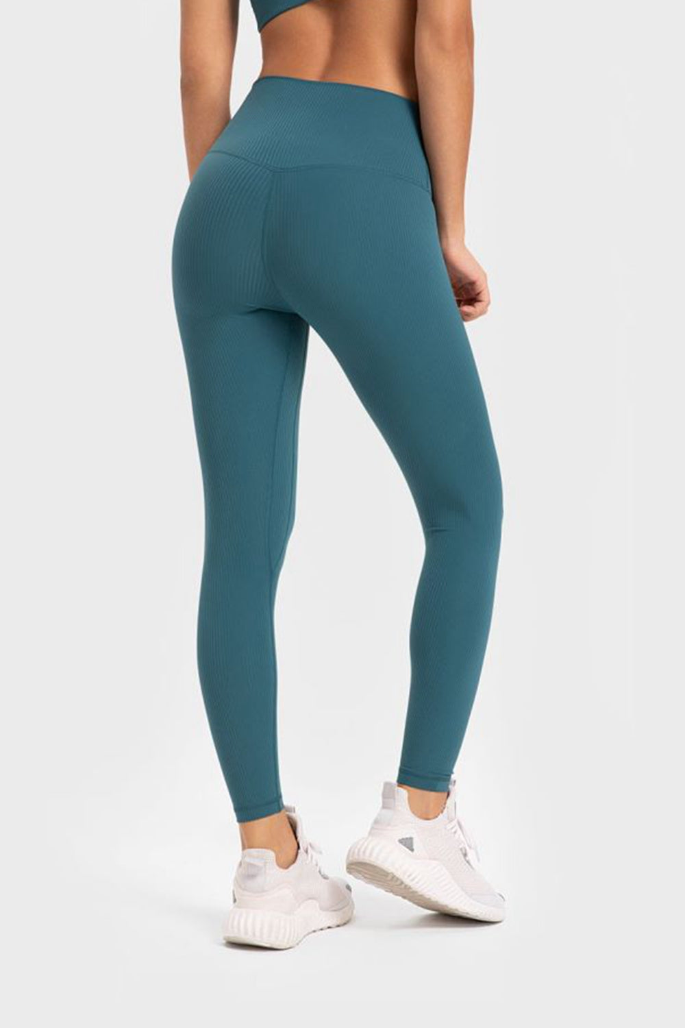 Hochelastische Yoga-Leggings mit breitem Bund