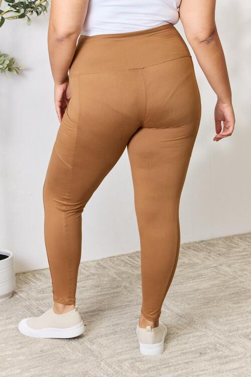 Zenana Leggings in voller Größe mit breitem Bund und hoher Taille